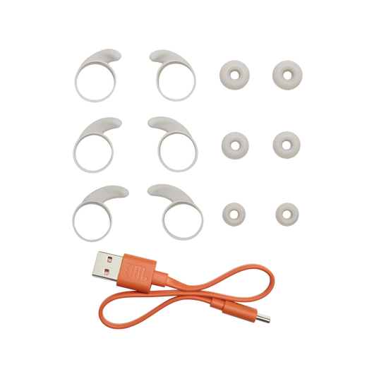 JBL Reflect Mini NC - White - Waterproof true wireless Noise Cancelling sport earbuds - Detailshot 5